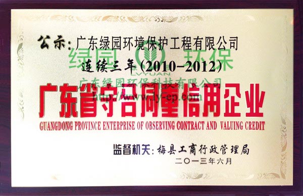 守合同重信用企業(yè)牌匾