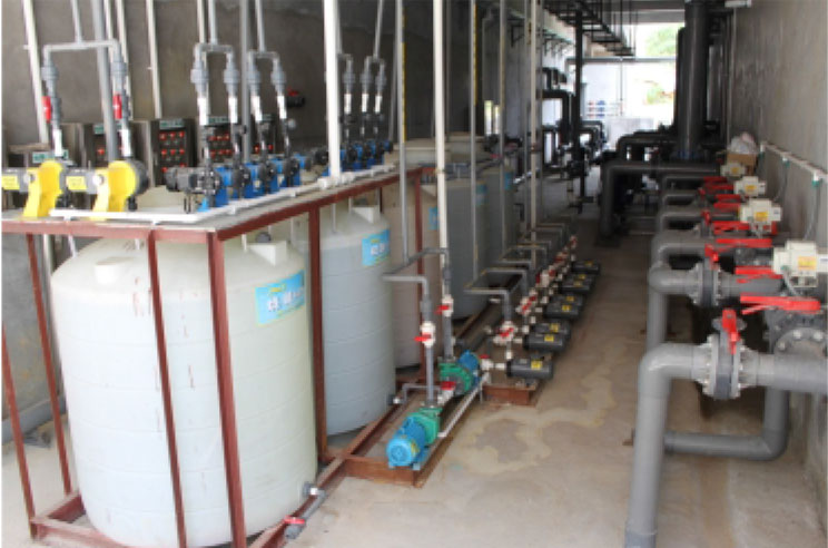 豐順東達電子有限公司加藥系統(tǒng)及中水回用預處理系統(tǒng)